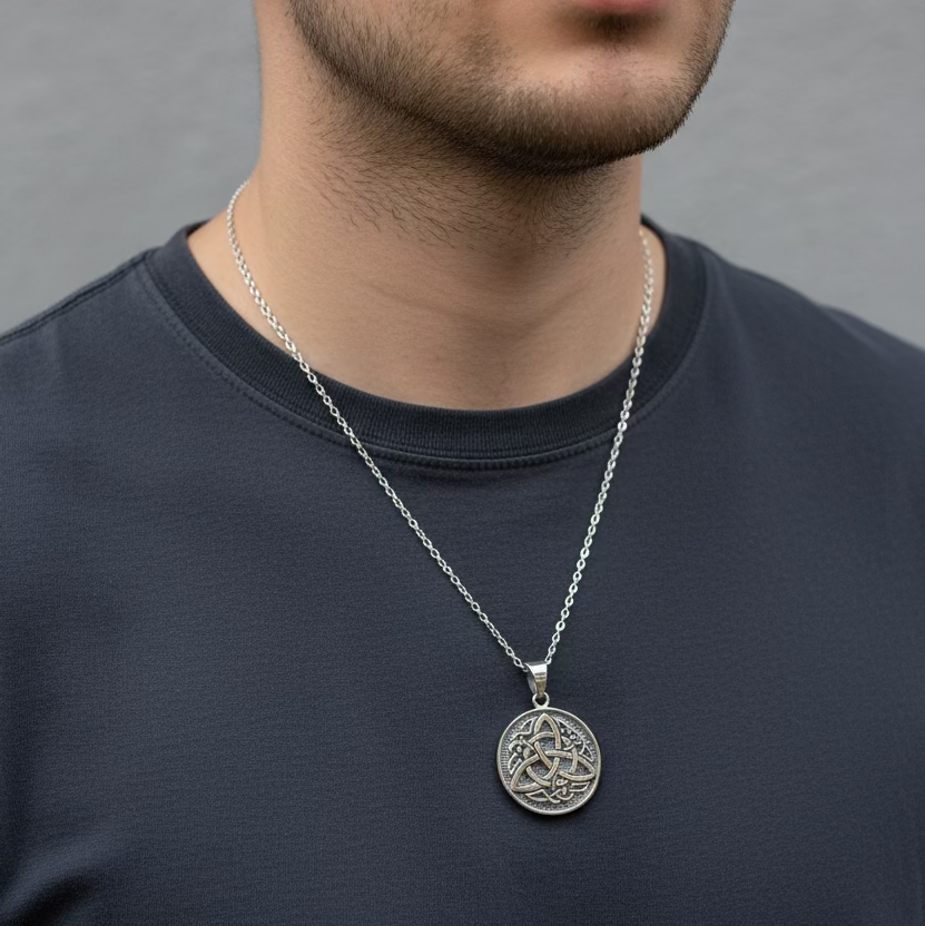 Stormfront Celtic Knot Necklace in Sterling Silver | Pendant | Wiccan Center