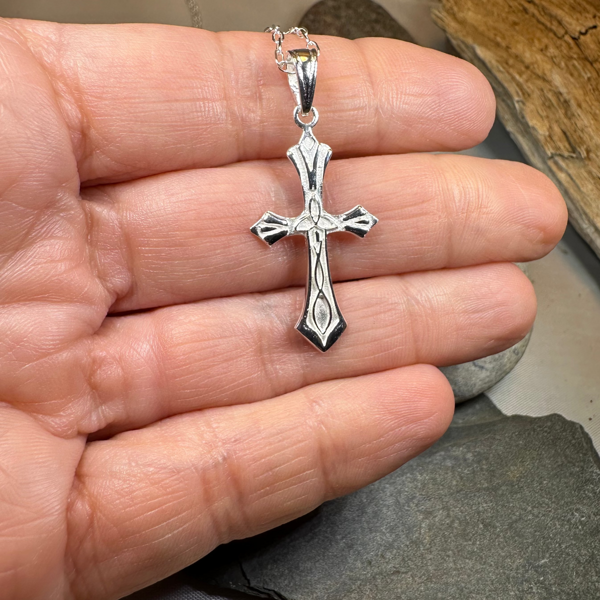 Kells Celtic Cross Necklace in Sterling Silver | Pendant | Wiccan Center