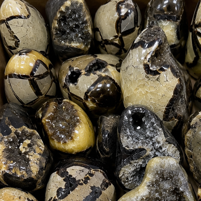 10 LB Septarian Freeform Mixed Lot – Polished & Semi-Polished Assortment (No Selection)