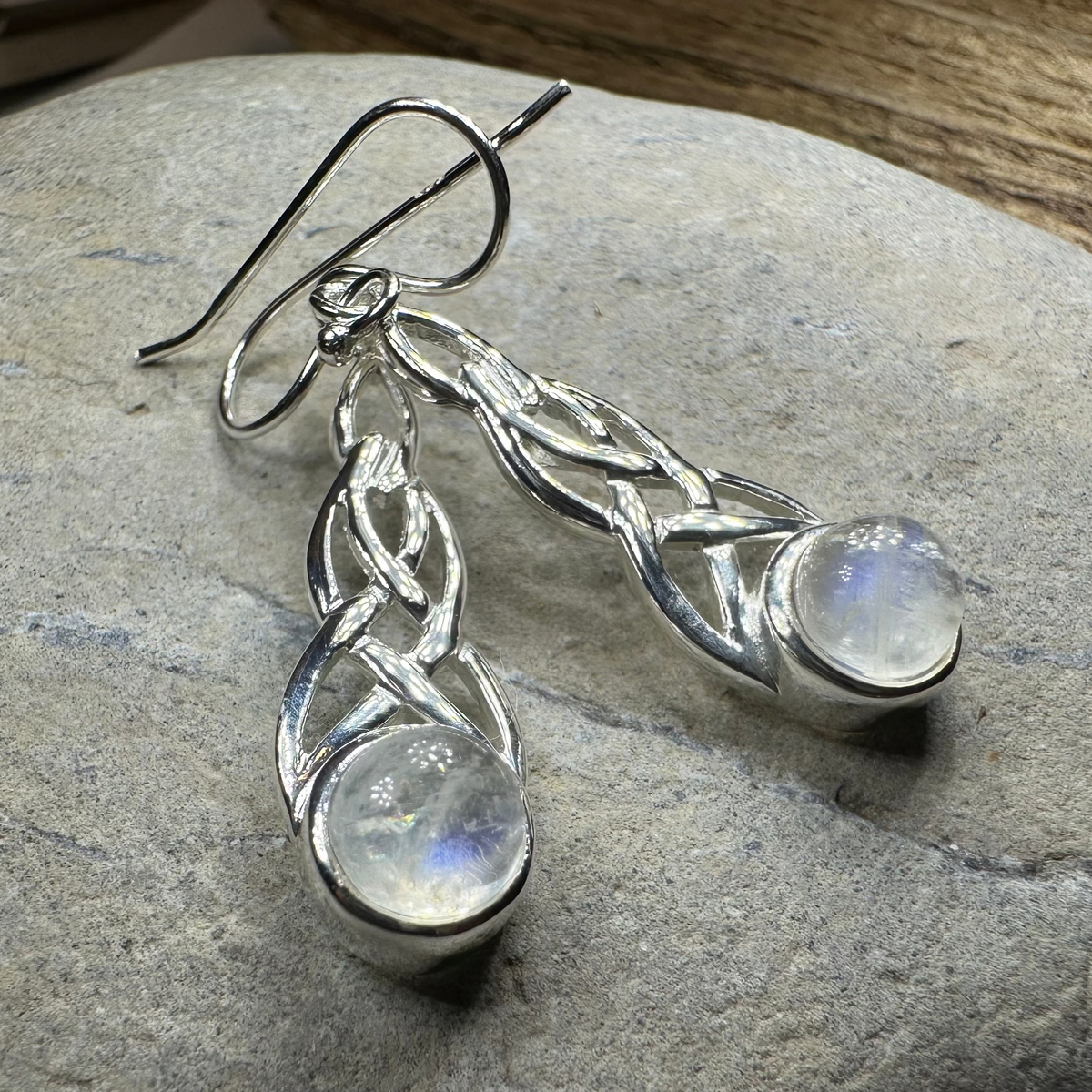 Marion Celtic Moonstone Earrings | Dangle Earrings | Wiccan Center