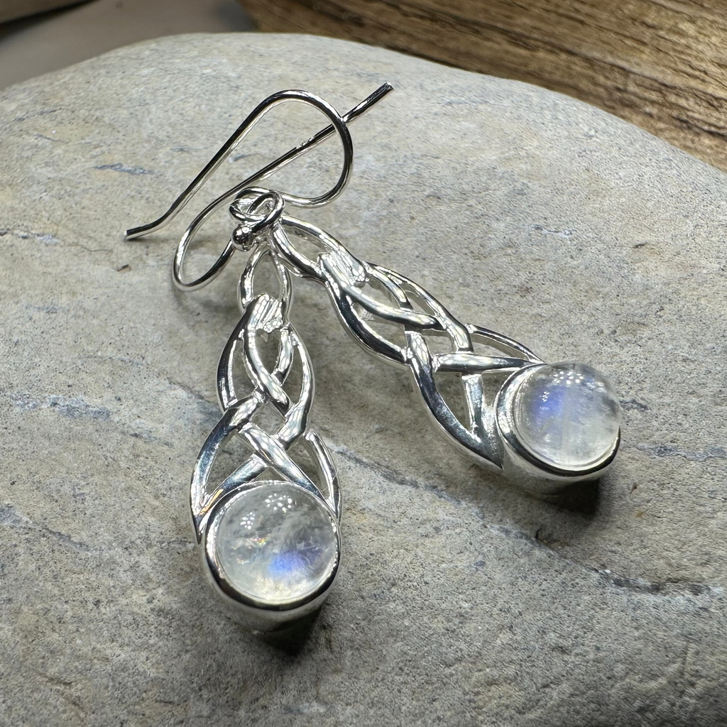 Marion Celtic Moonstone Earrings | Dangle Earrings | Wiccan Center
