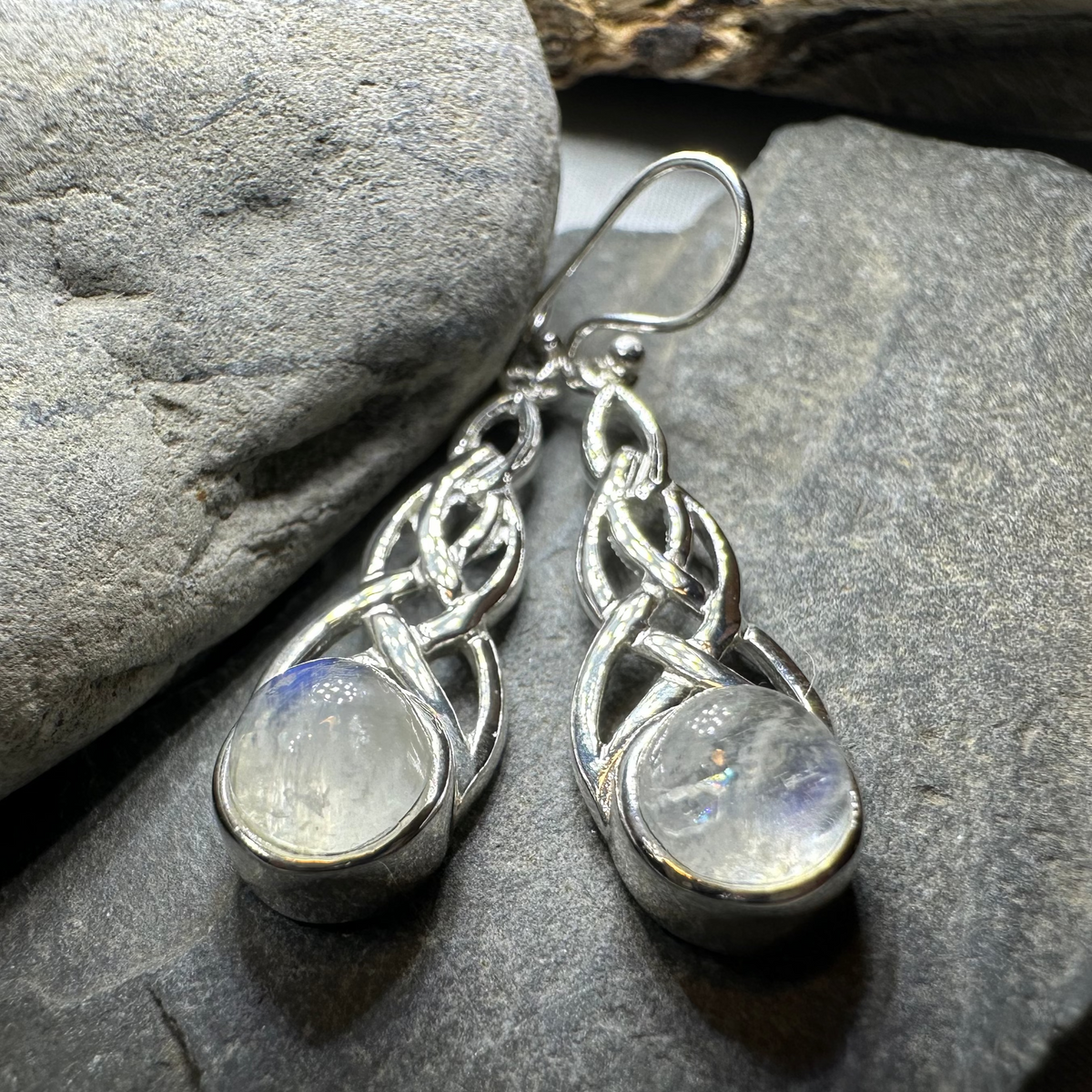 Marion Celtic Moonstone Earrings | Dangle Earrings | Wiccan Center
