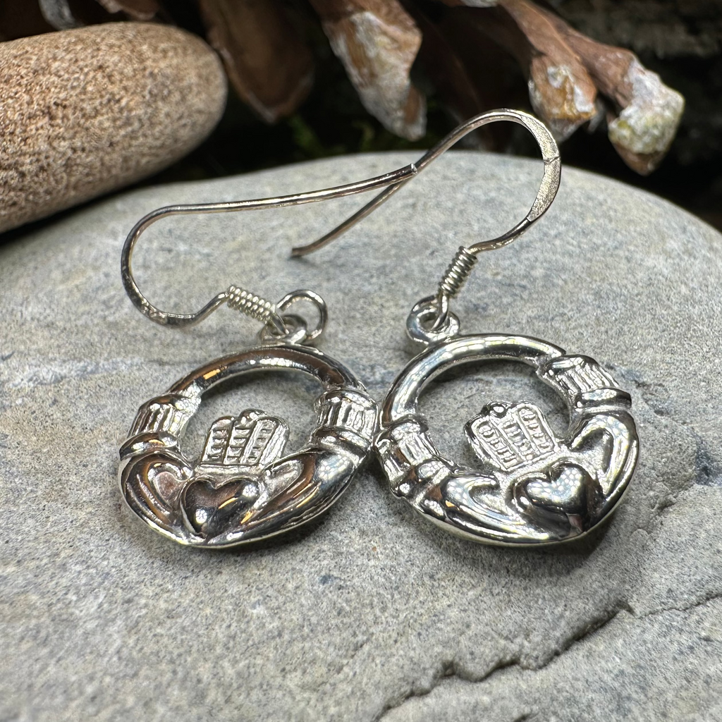 Celtic Claddagh Earrings | Dangle Earrings | Wiccan Center