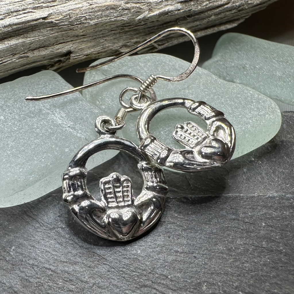 Celtic Claddagh Earrings | Dangle Earrings | Wiccan Center