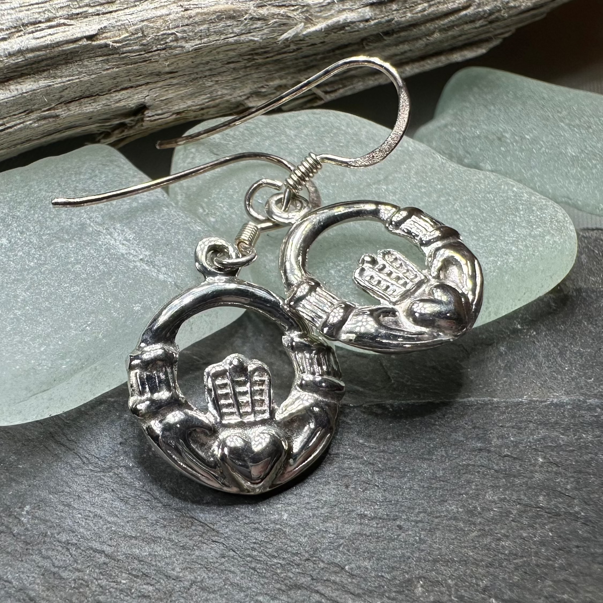 Celtic Claddagh Earrings | Dangle Earrings | Wiccan Center