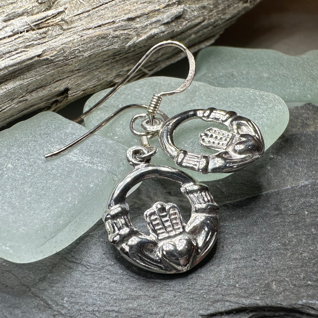 Celtic Claddagh Earrings | Dangle Earrings | Wiccan Center