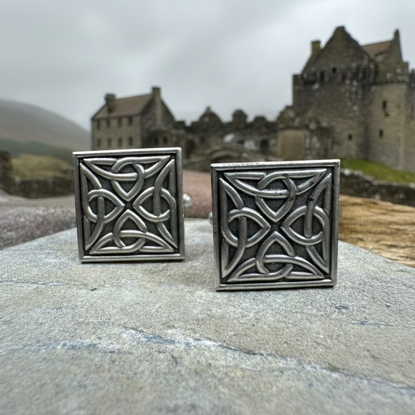 Square Trinity Knot Cufflinks for Men