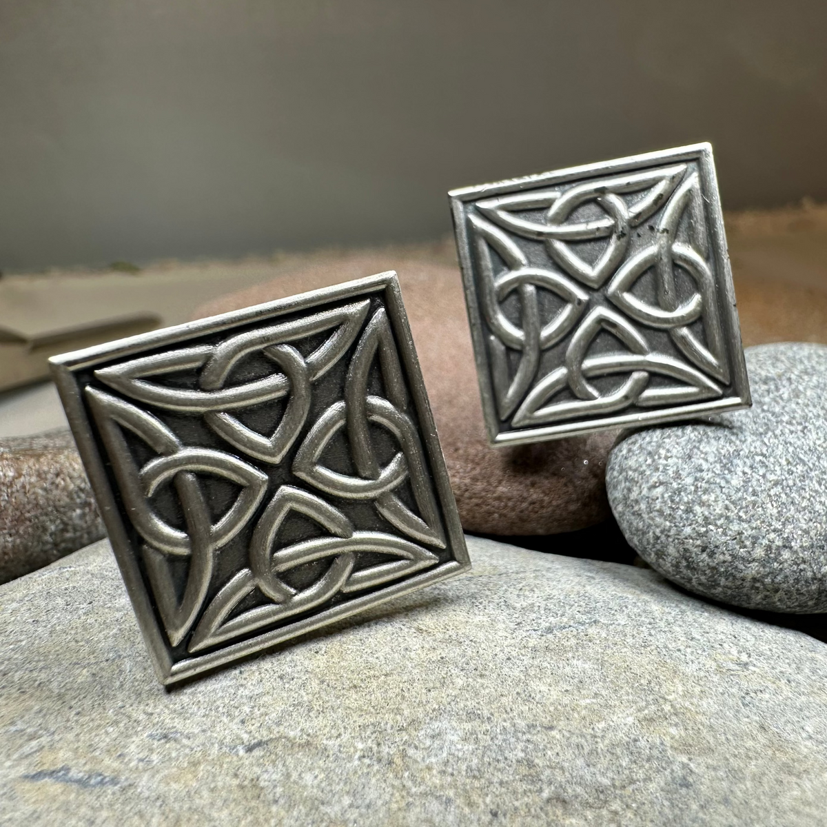Square Trinity Knot Cufflinks for Men