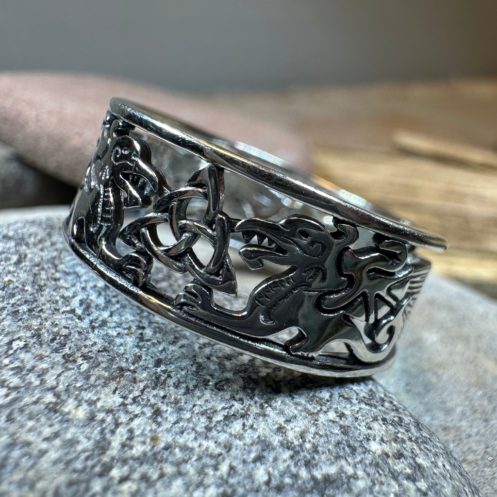 Welsh Dragon Band Ring | Ring | Wiccan Center