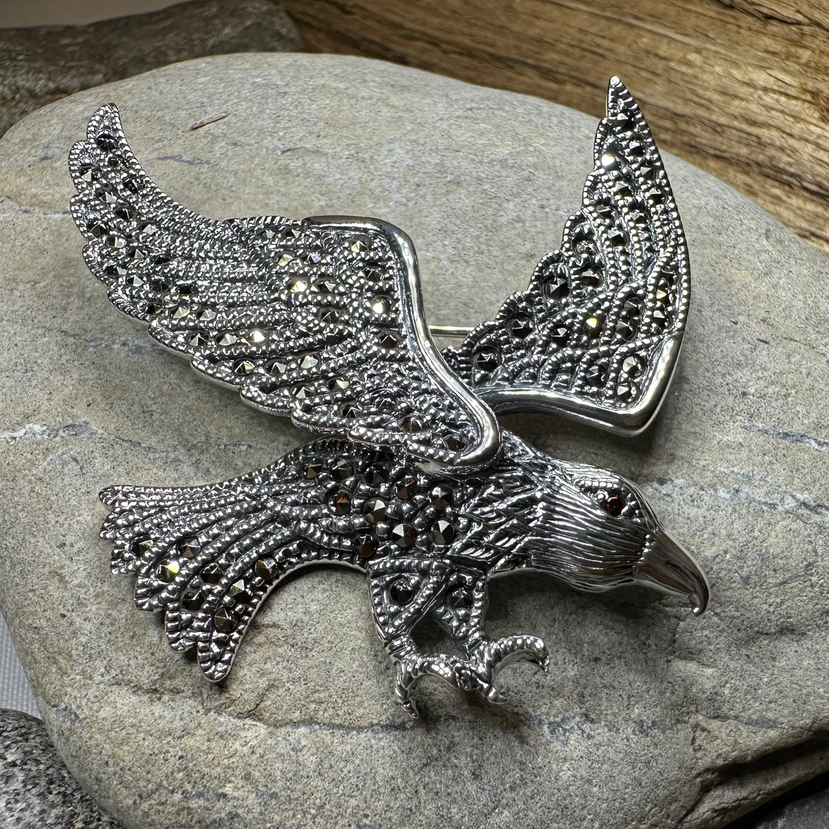 Glorious Marcasite Eagle Necklace & Brooch | Brooch | Wiccan Center
