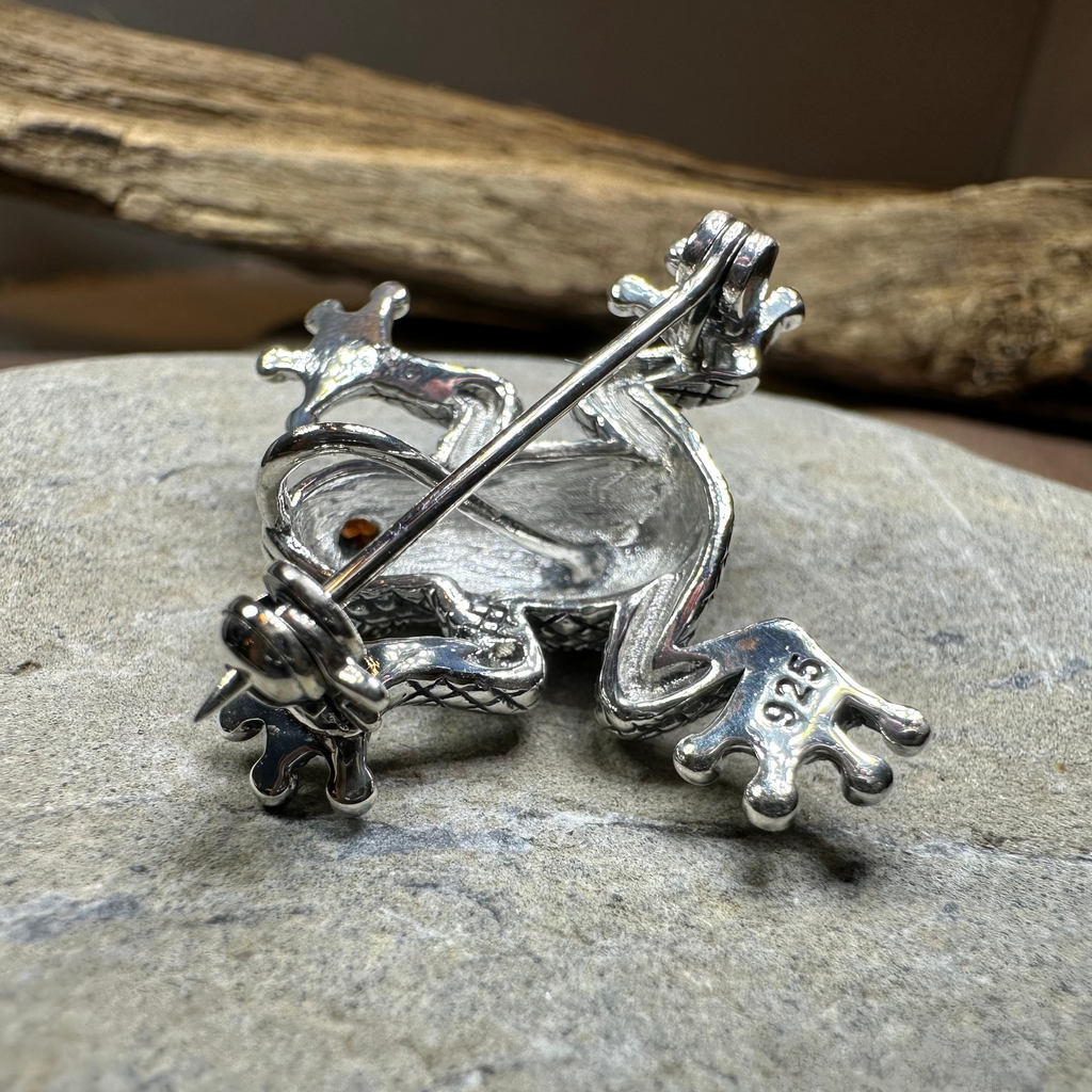 Petite Marcasite Frog Brooch | Brooch | Wiccan Center