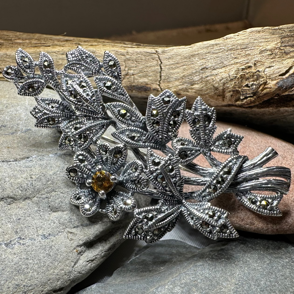 Marcasite Sweet Blossom Brooch | Brooch | Wiccan Center