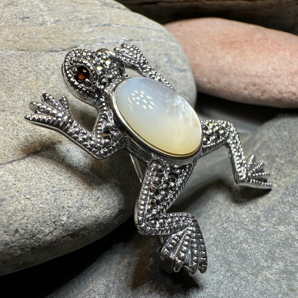 Marcasite Frog Brooch | Brooch | Wiccan Center