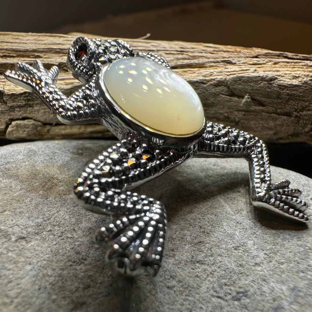 Marcasite Frog Brooch | Brooch | Wiccan Center