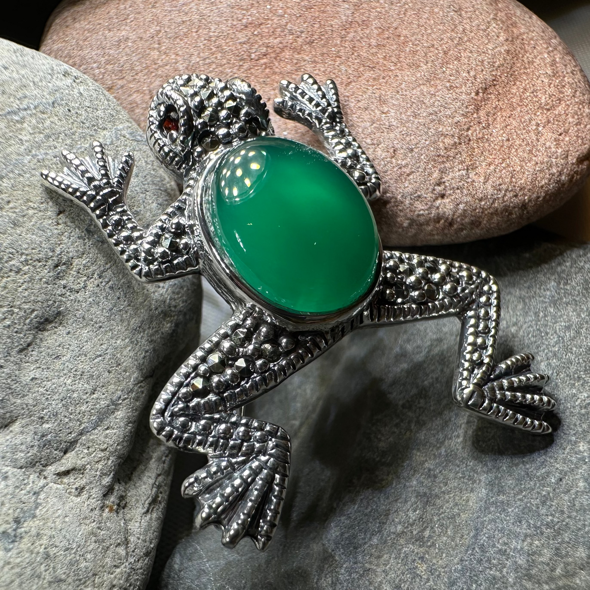 Marcasite Frog Brooch | Brooch | Wiccan Center