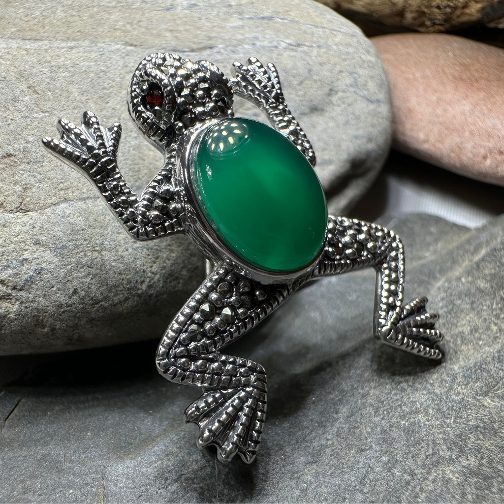 Marcasite Frog Brooch | Brooch | Wiccan Center
