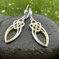 Seadream Celtic Knot Leverback Earrings - Handmade in Ireland | Dangle Earrings | Wiccan Center
