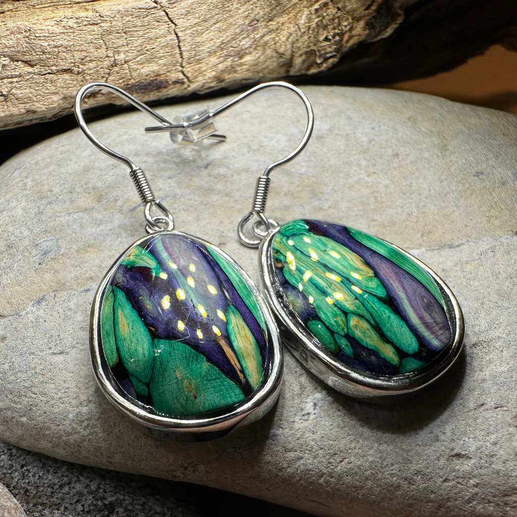 Scottish Heathergems Organic Earrings ~ Handmade in Scotland | Dangle Earrings | Wiccan Center