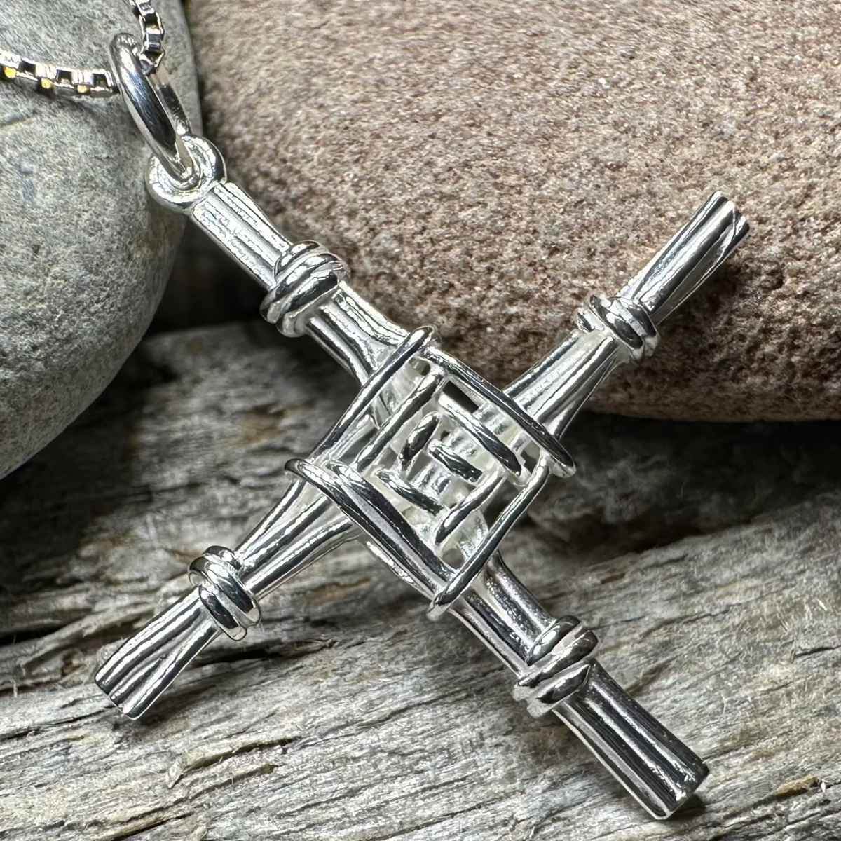Kildare Irish Saint Brigid's Cross Necklace - Made in Ireland | Pendant | Wiccan Center