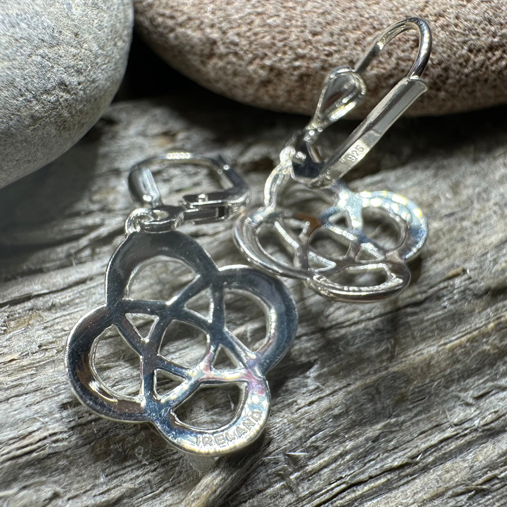 Celtic Dara Knot Leverback Earrings - Made in Ireland | Dangle Earrings | Wiccan Center