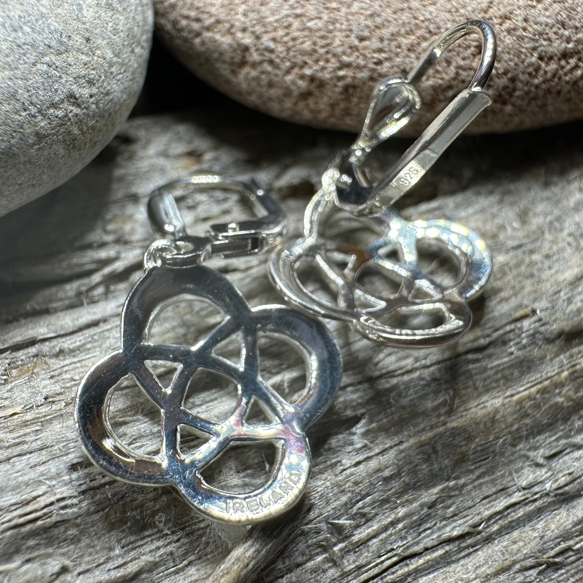 Celtic Dara Knot Leverback Earrings - Made in Ireland | Dangle Earrings | Wiccan Center