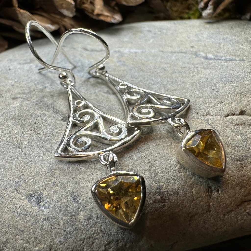 Teleri Triple Spiral Earrings | Dangle Earrings | Wiccan Center
