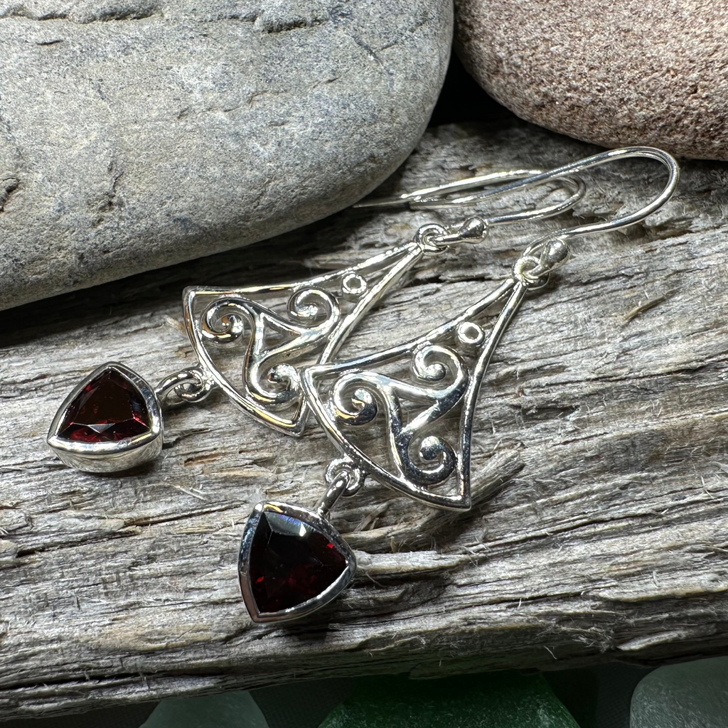 Teleri Triple Spiral Earrings | Dangle Earrings | Wiccan Center