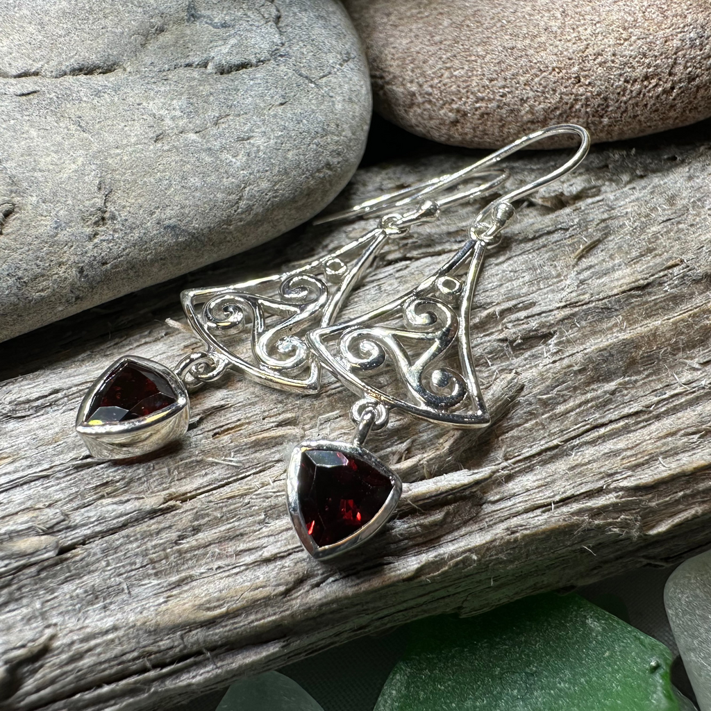 Teleri Triple Spiral Earrings | Dangle Earrings | Wiccan Center