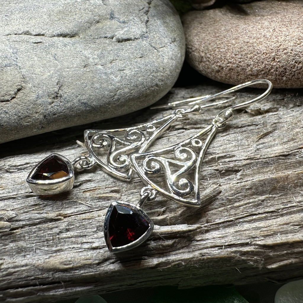 Teleri Triple Spiral Earrings | Dangle Earrings | Wiccan Center
