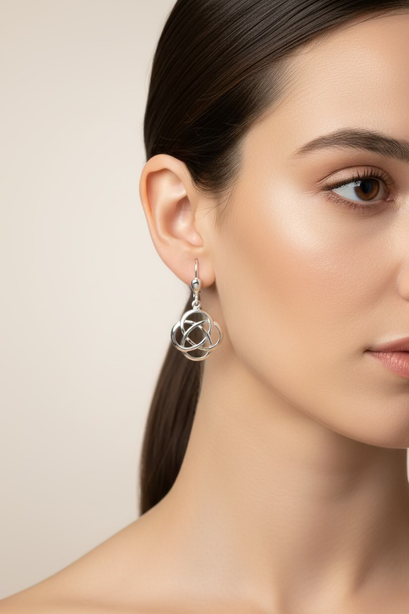 Celtic Dara Knot Leverback Earrings - Made in Ireland | Dangle Earrings | Wiccan Center