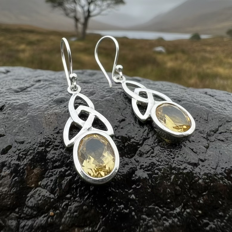 Hellena Trinity Knot Earrings | Dangle Earrings | Wiccan Center