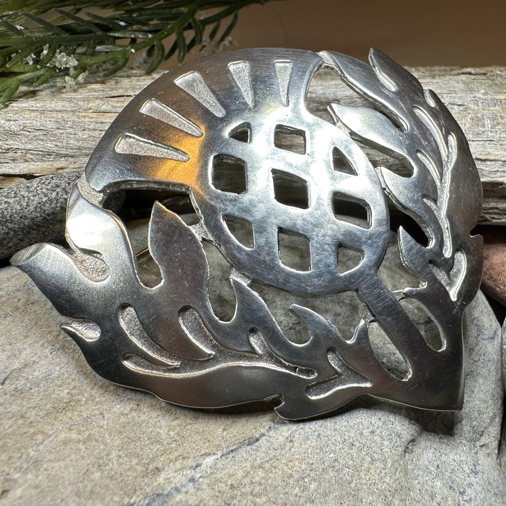 Large Scottish Thistle Brooch - Handmade in Scotland | Brooch | Wiccan Center