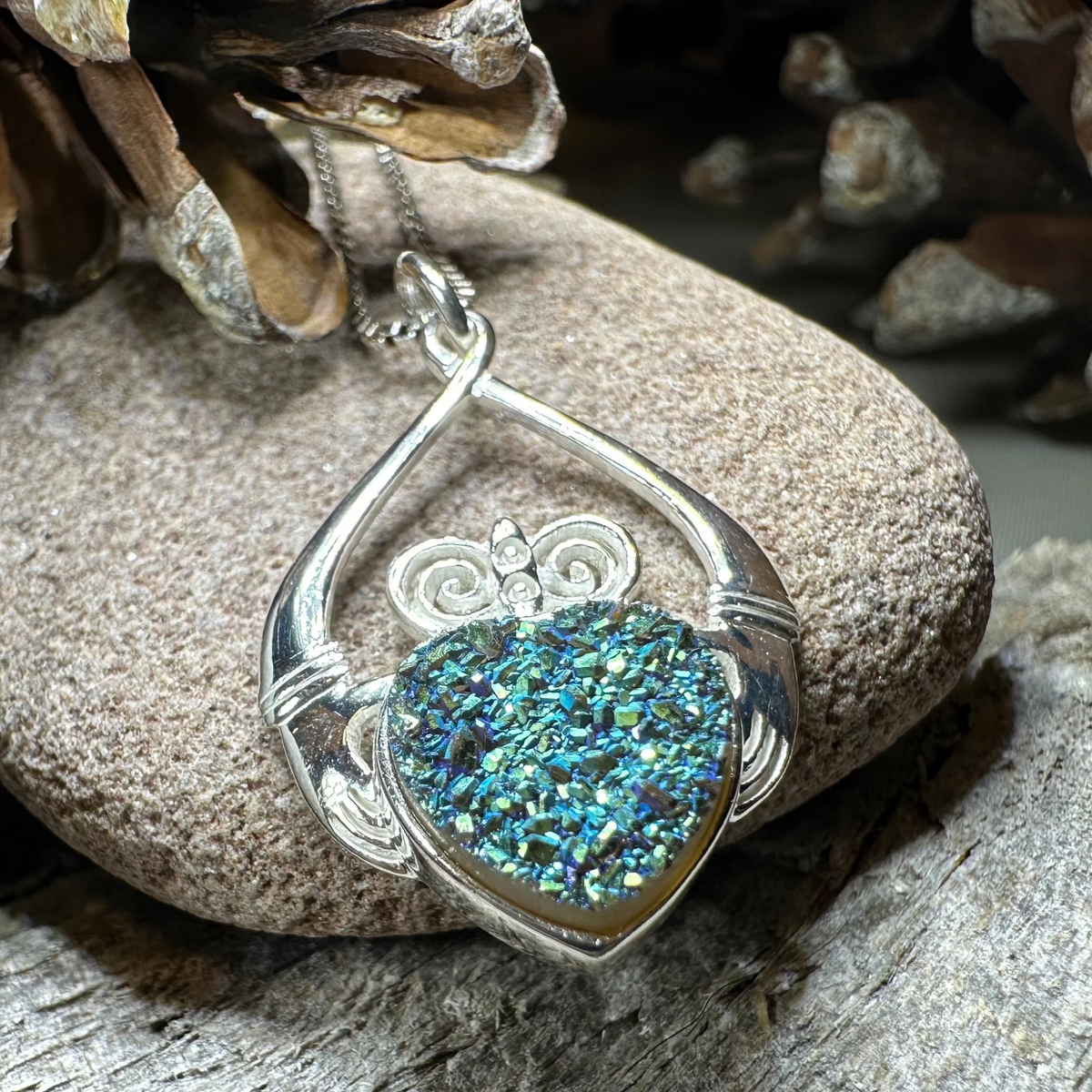 Juliet Irish Claddagh Necklace - Handmade in Ireland | Pendant | Wiccan Center