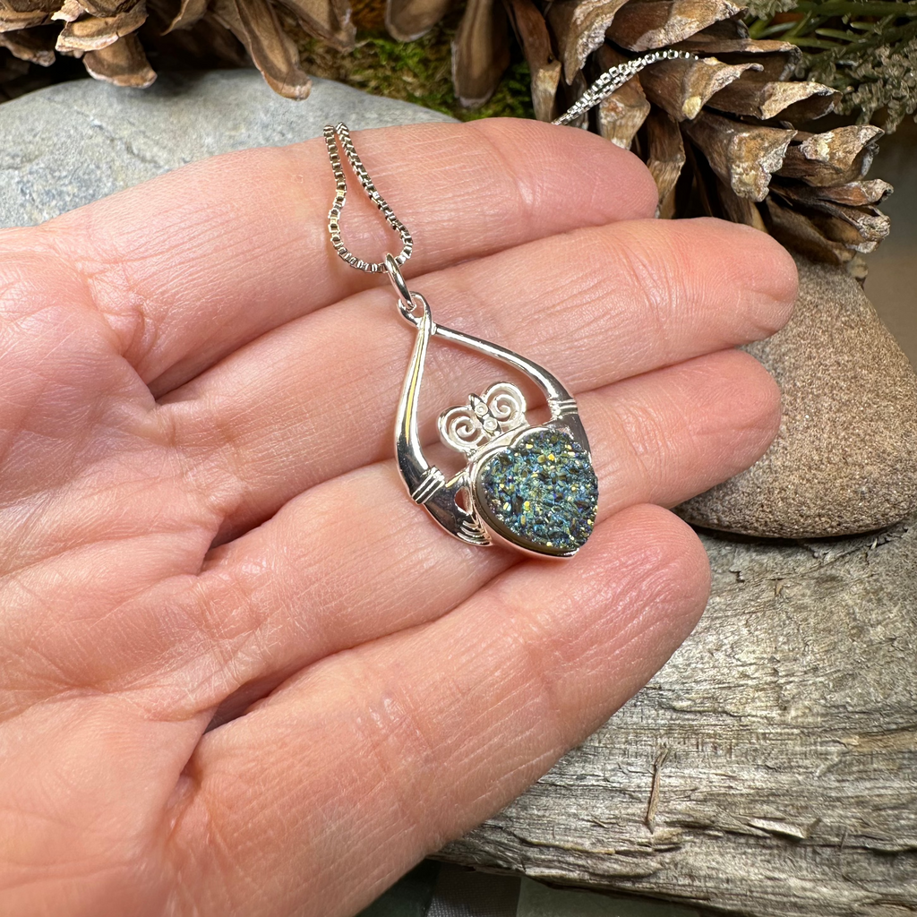 Juliet Irish Claddagh Necklace - Handmade in Ireland | Pendant | Wiccan Center