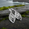 Marquise Trinity Knot Leverback Earrings - Made in Ireland | Dangle Earrings | Wiccan Center