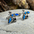 Opal Bee Stud Earrings | Post Earrings | Wiccan Center
