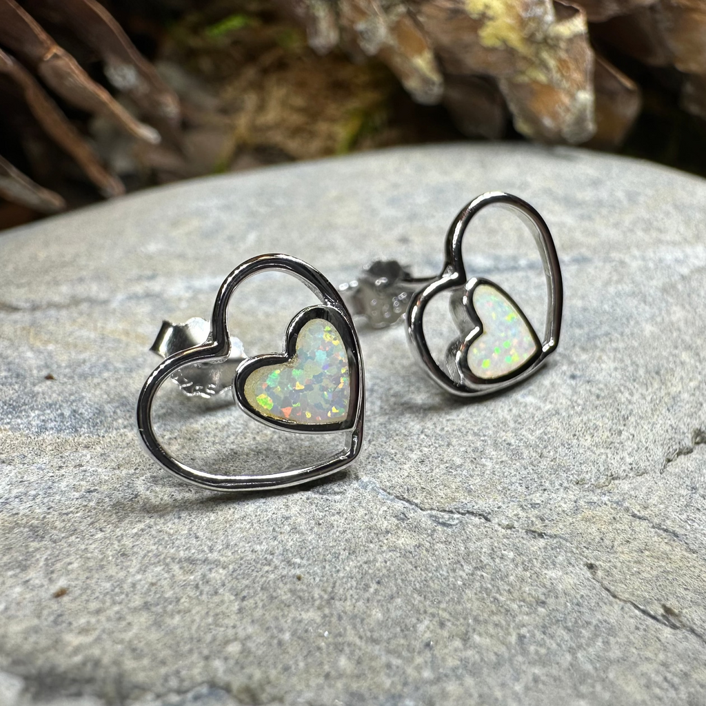 Double Heart Stud Earrings | Post Earrings | Wiccan Center