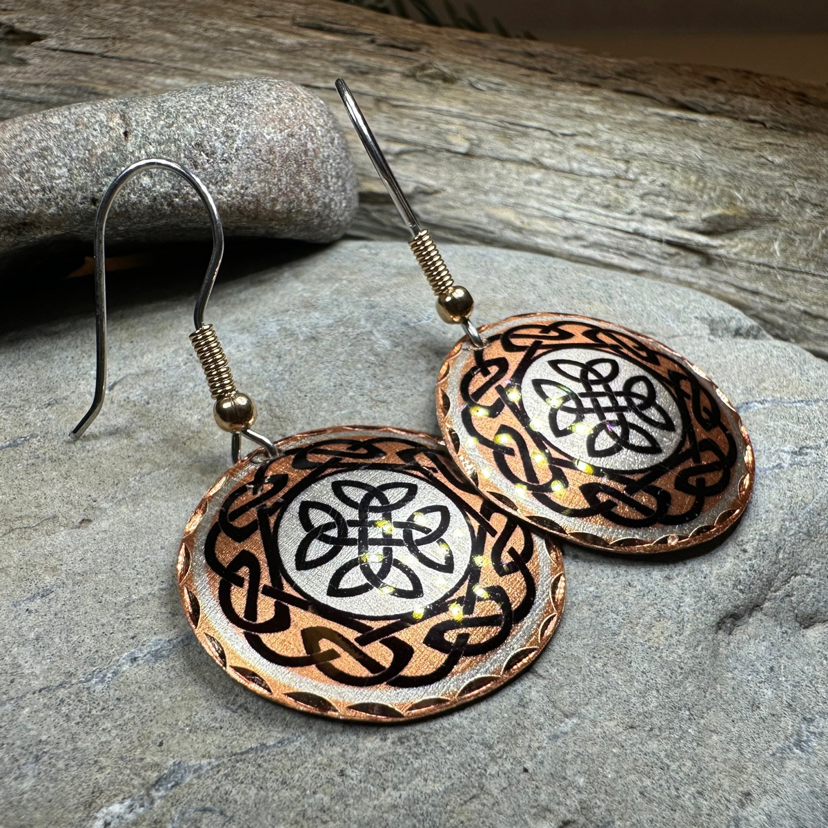 Violina Celtic Knot Copper Earrings