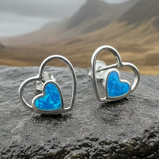 Double Heart Stud Earrings | Post Earrings | Wiccan Center