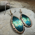 Blue Butterfly Copper Earrings | Dangle Earrings | Wiccan Center