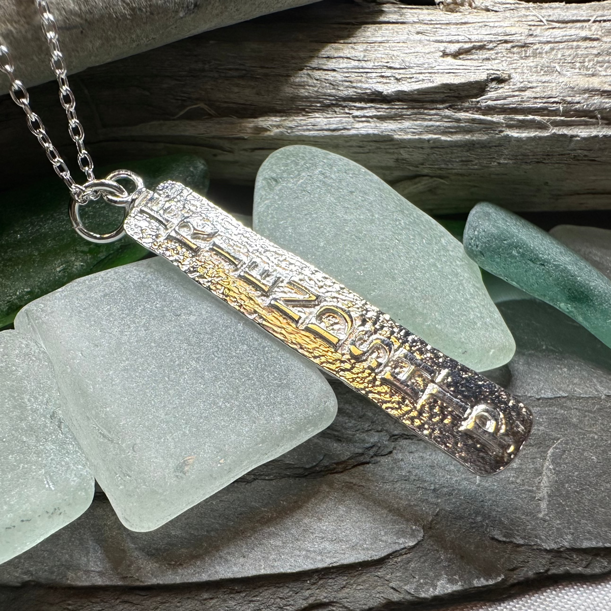 Irish Friendship Ogham Necklace - Made in Ireland | Pendant | Wiccan Center