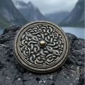 Large Sutton Hoo Celtic Brooch - Bronze Historical Reproduction Pin