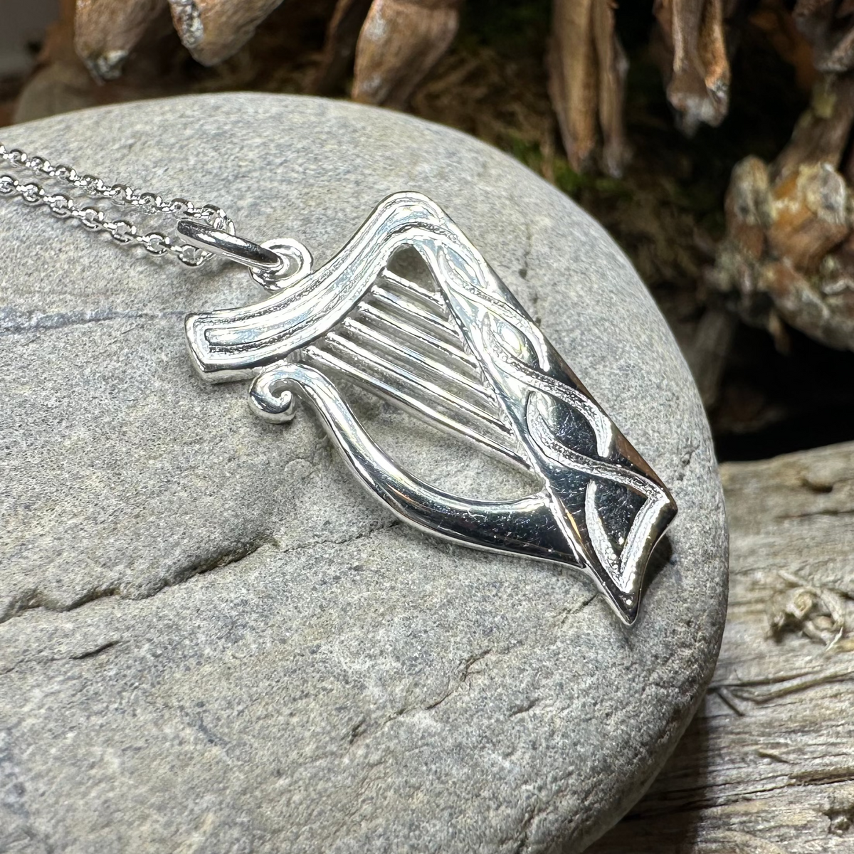 Alianna Irish Harp Necklace | Pendant | Wiccan Center