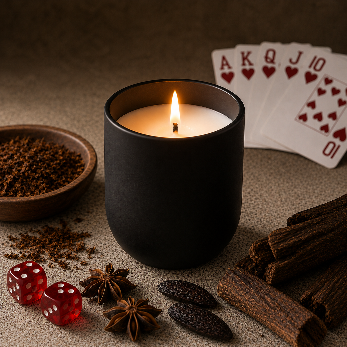 Vegas Matte Black Candle | candle | Wiccan Center