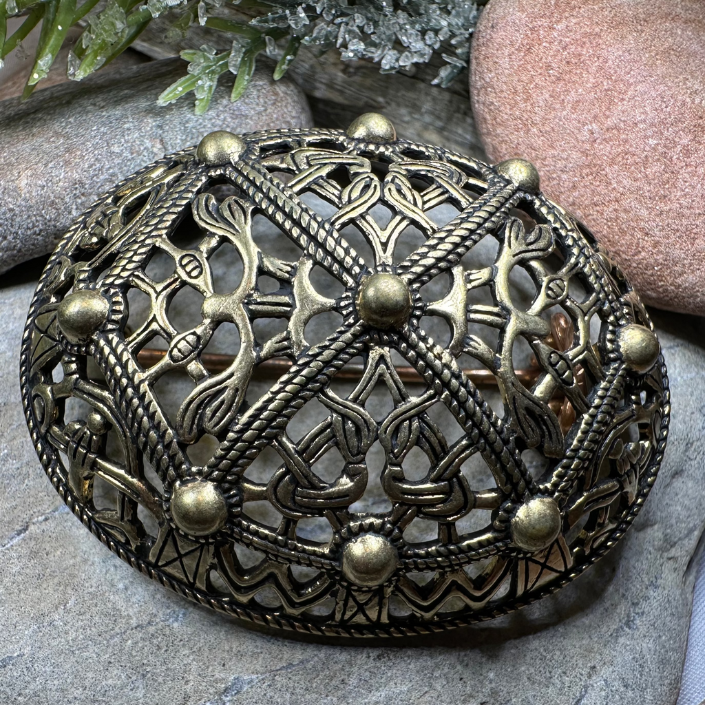 Large Akershus Viking Celtic Brooch - Bronze Historical Reproduction Pin | Brooch | Wiccan Center