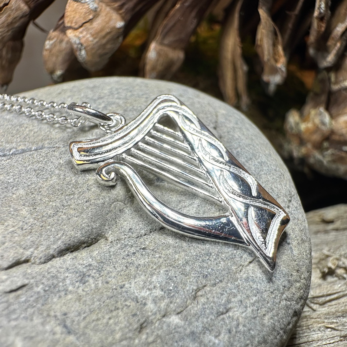 Alianna Irish Harp Necklace | Pendant | Wiccan Center