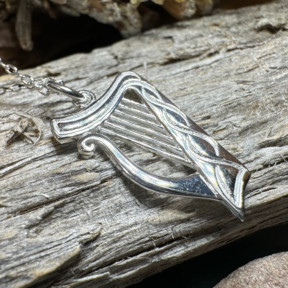Alianna Irish Harp Necklace | Pendant | Wiccan Center