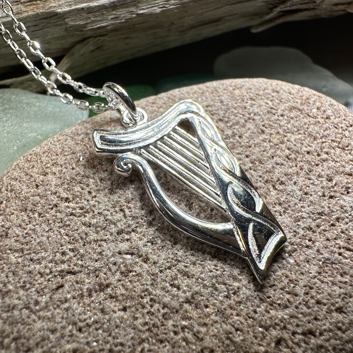 Alianna Irish Harp Necklace | Pendant | Wiccan Center