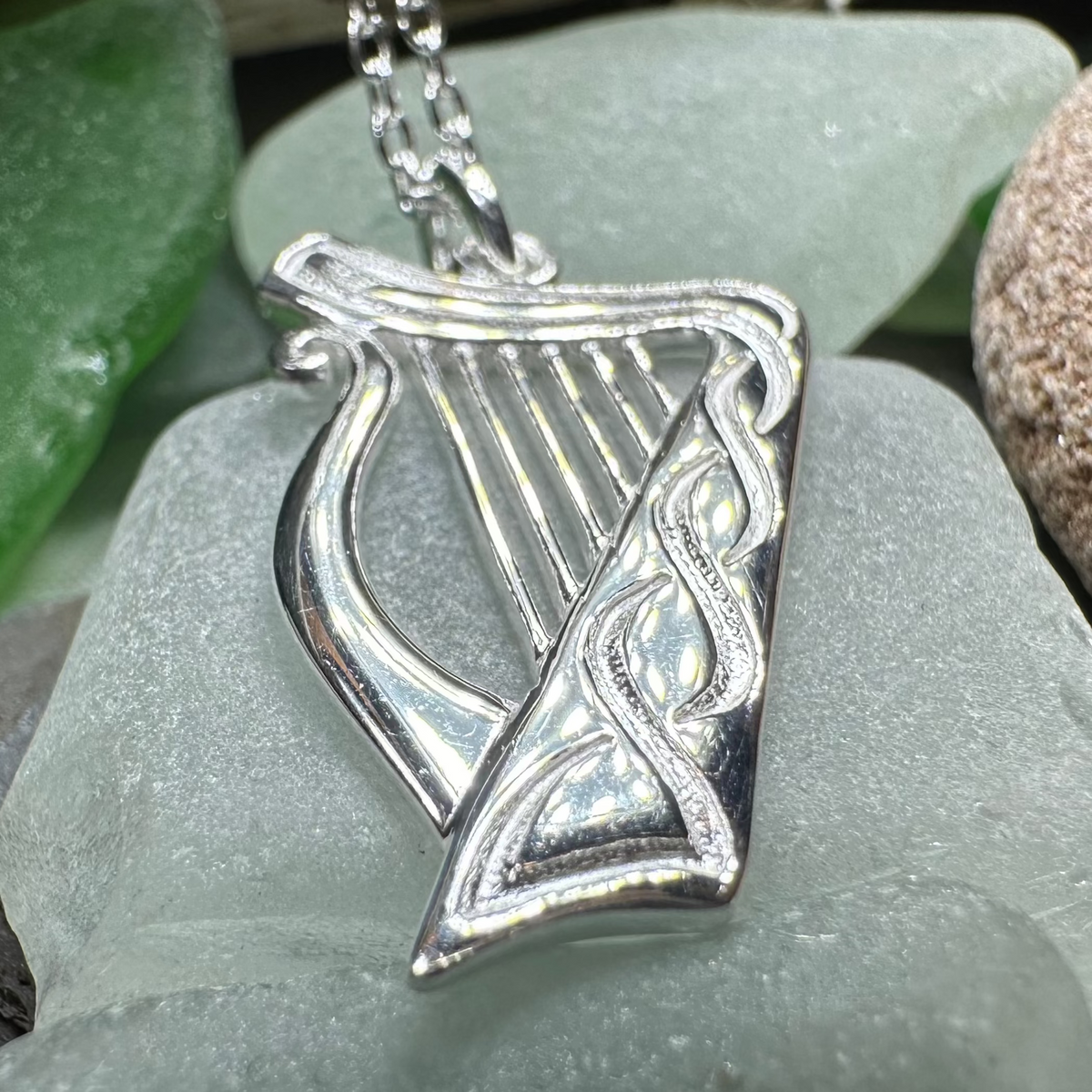 Alianna Irish Harp Necklace | Pendant | Wiccan Center