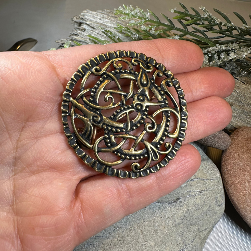 Pitney Celtic Viking Brooch - Bronze Historical Reproduction Pin | Brooch | Wiccan Center